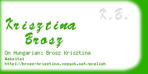 krisztina brosz business card